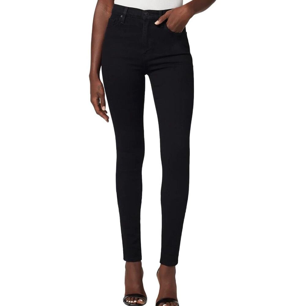 Hudson Black Skinny High Waist Stretch Jeans Black Barbara Size 10